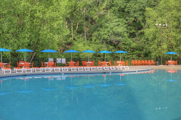 Indoor pool, seasonal outdoor pool, pool cabanas (surcharge)