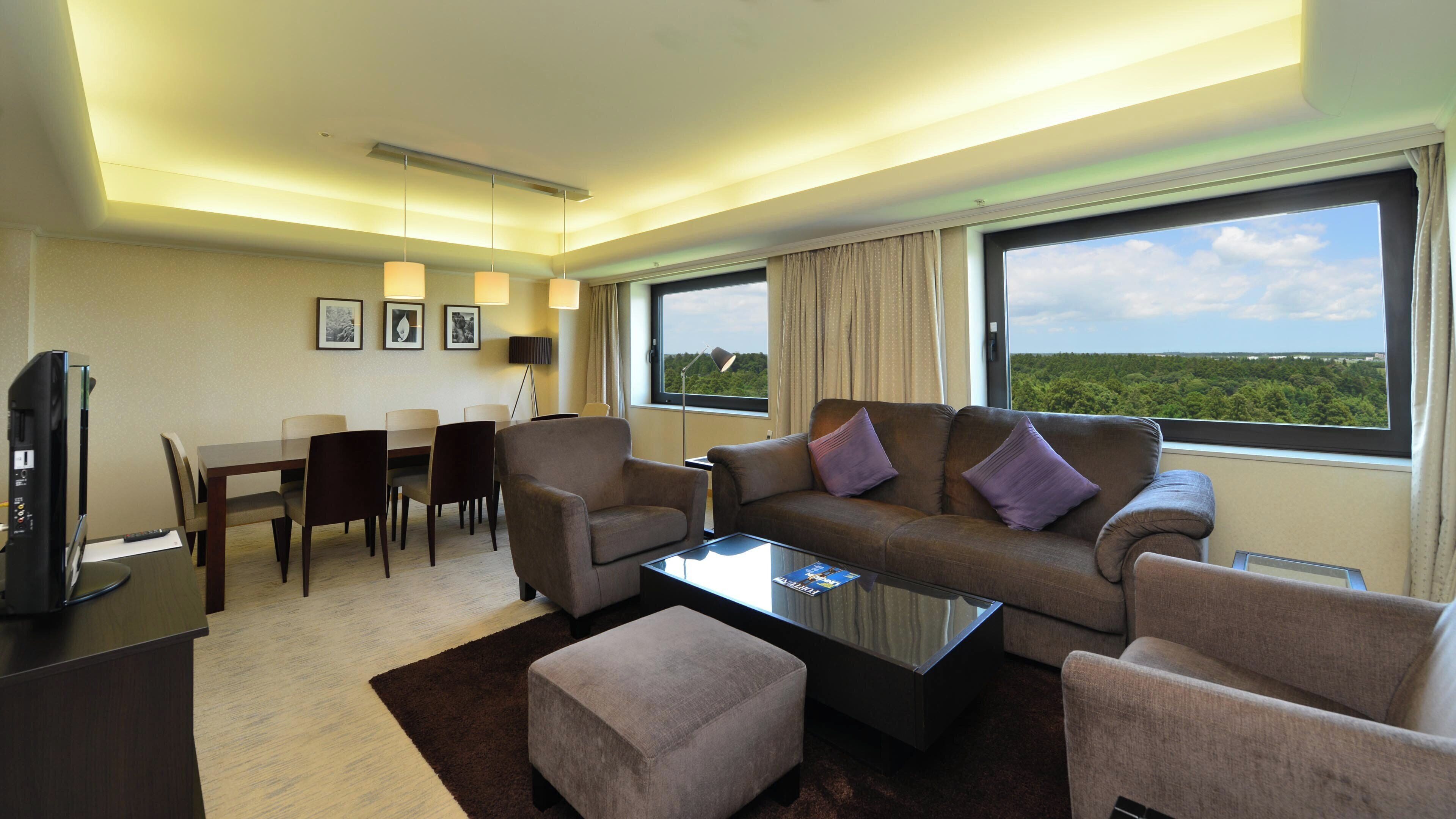 高級寢具、羽絨被、房內夾萬、書桌