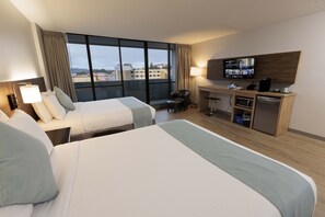 Standard Room, 2 Queen Beds, Balcony, Partial Ocean View | Desk, blackout curtains, iron/ironing board, free WiFi - Highliner Hotel & Conference Centre (Prince Rupert)