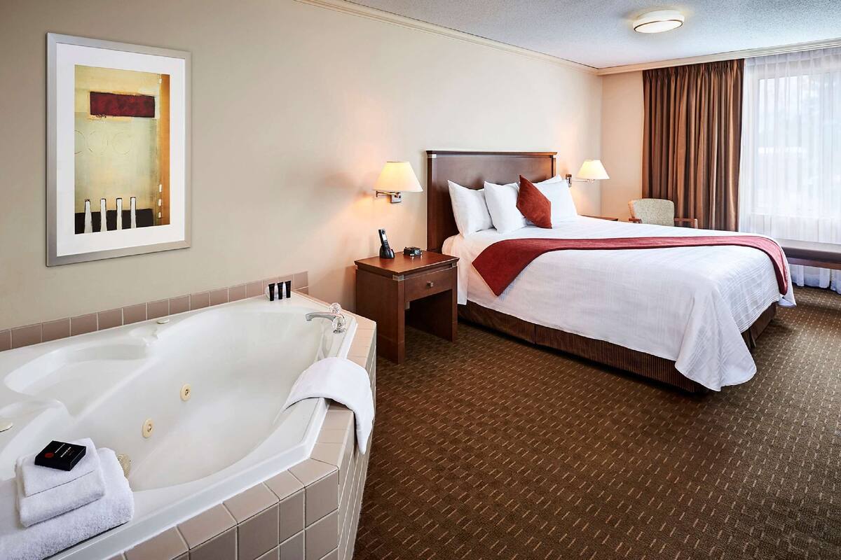 laptop workspace, blackout curtains, iron/ironing board, free wifi