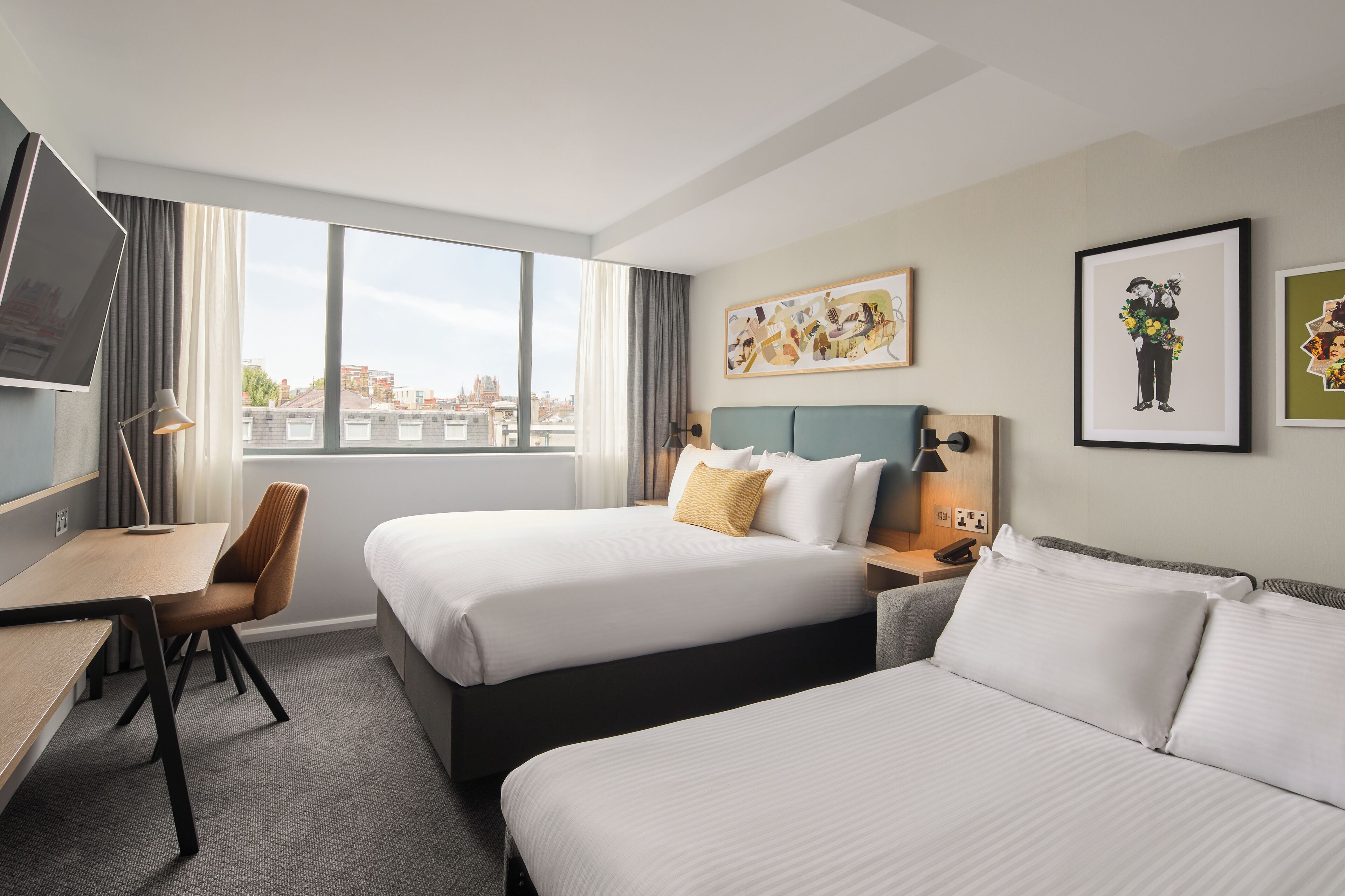 In-room safe, desk, laptop workspace, blackout drapes