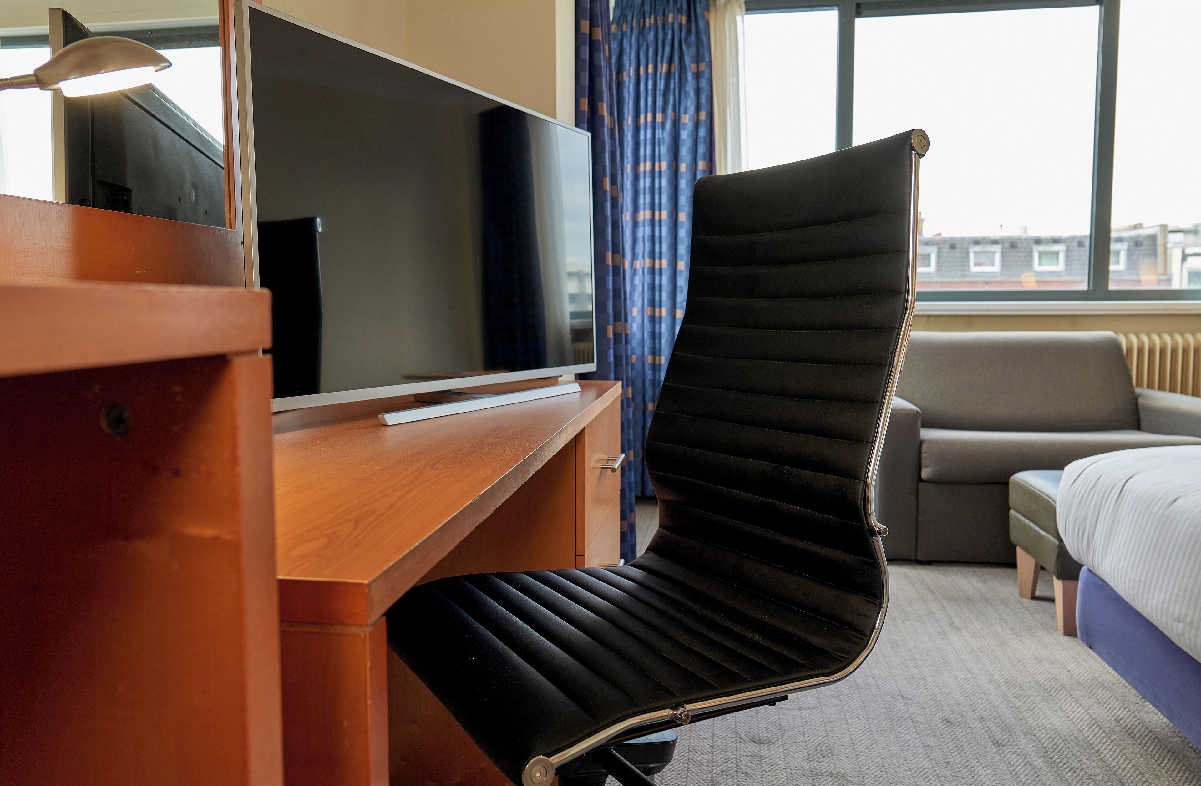 standard room, 1 double bed with sofa bed | in-room safe, desk, laptop workspace, blackout curtains