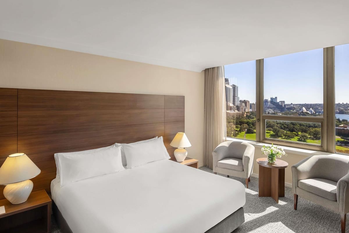 Deluxe Room, 1 King Bed, Harbour View | In-room safe, desk, iron/ironing board, free cots/infant beds