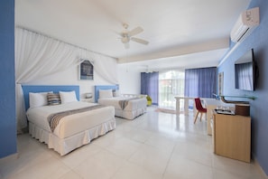 Suite, 2 Double Beds | Minibar, in-room safe, desk, cots/infant beds