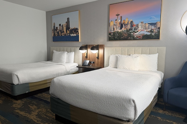 Room, 2 Double Beds, Non Smoking | Premium bedding, pillowtop beds, desk, blackout drapes