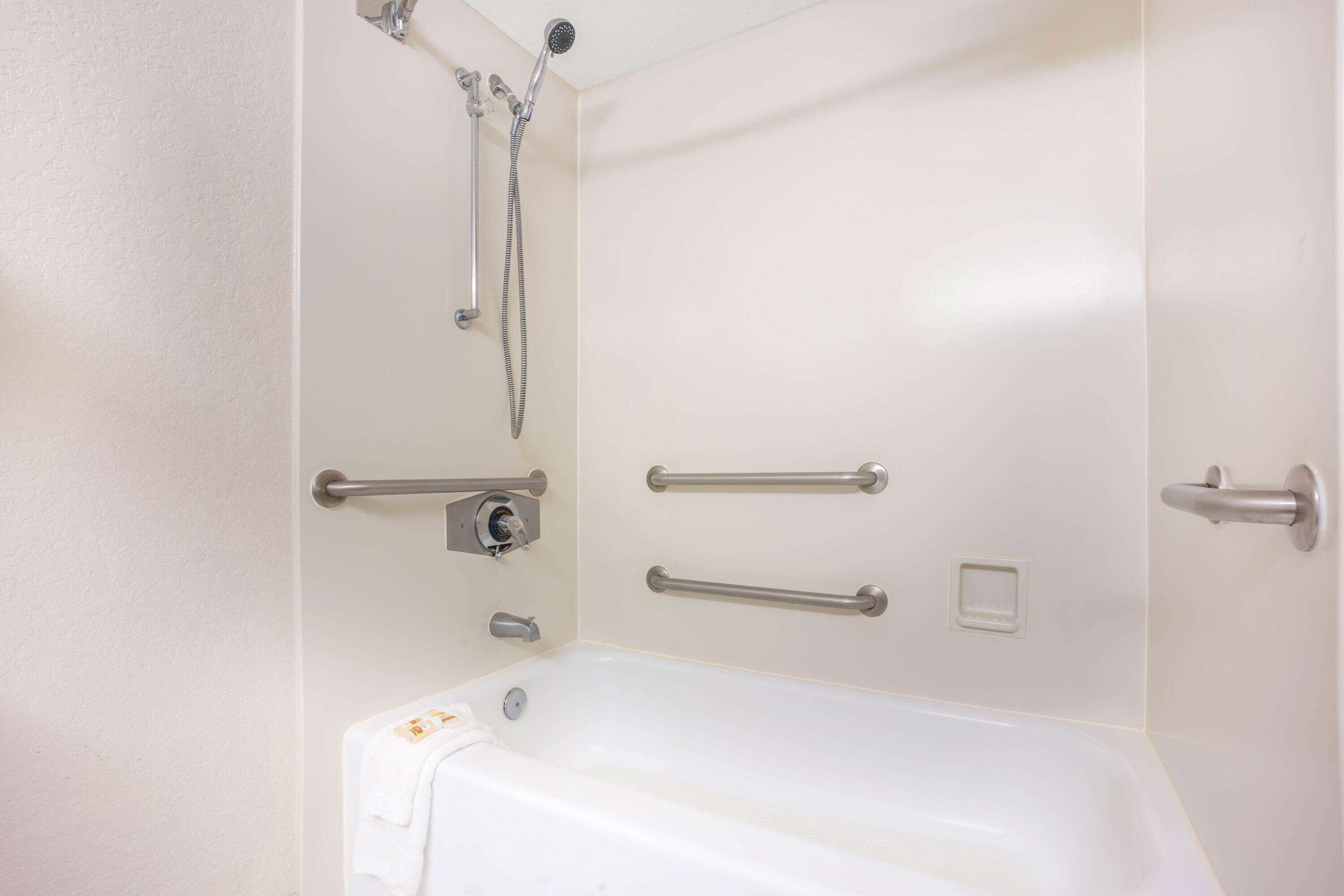 room, 1 king bed, accessible, non smoking (mobility accessible) | bathroom | free toiletries, hair dryer, towels