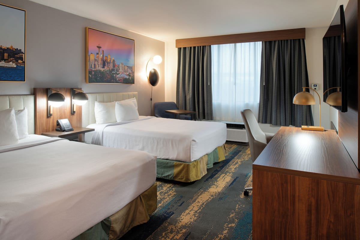 Room, 2 Double Beds, Non Smoking | Premium bedding, pillowtop beds, desk, blackout drapes