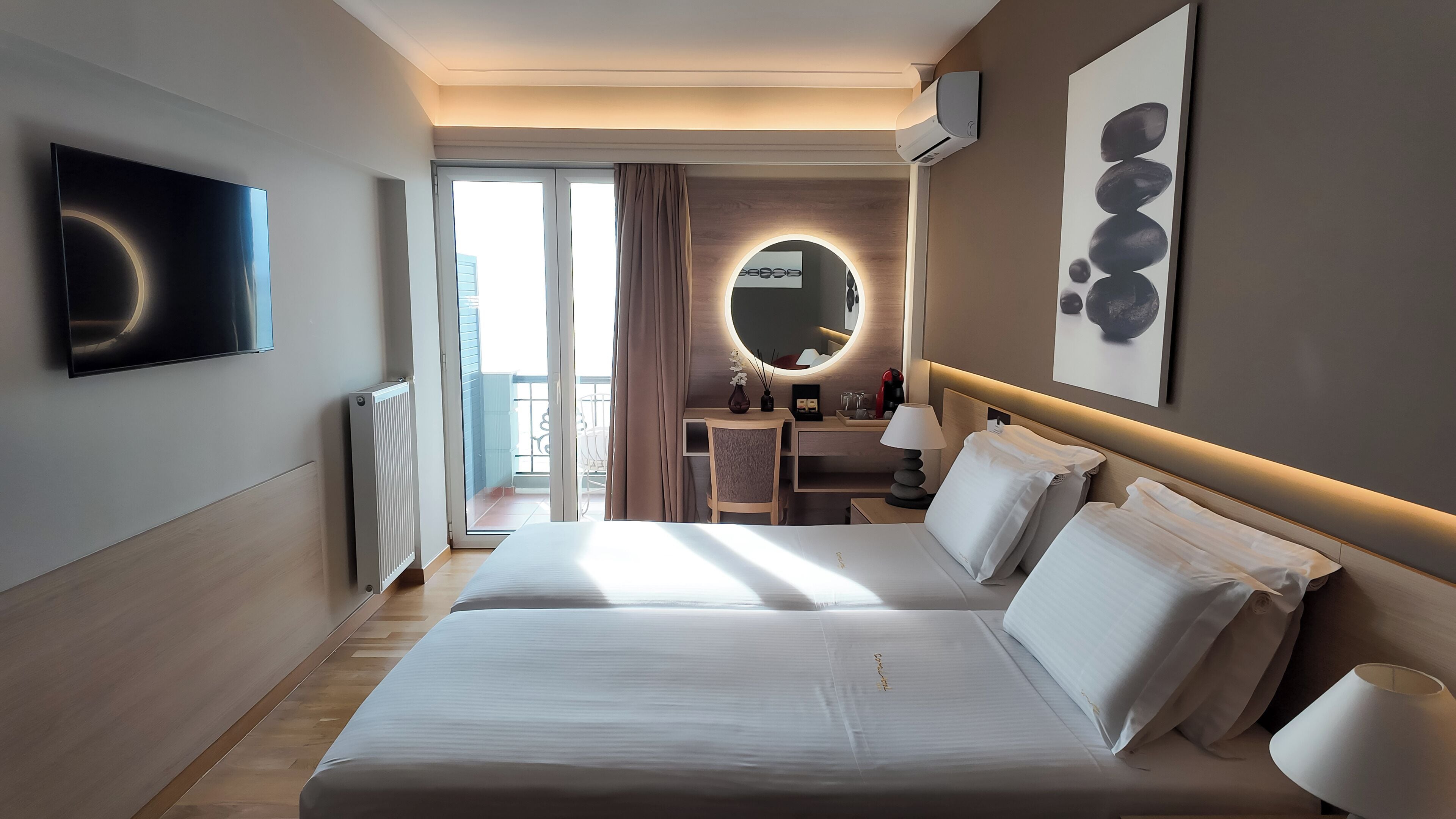 family room, sea view (adjoining rooms) | premium bedding, in-room safe, desk, soundproofing