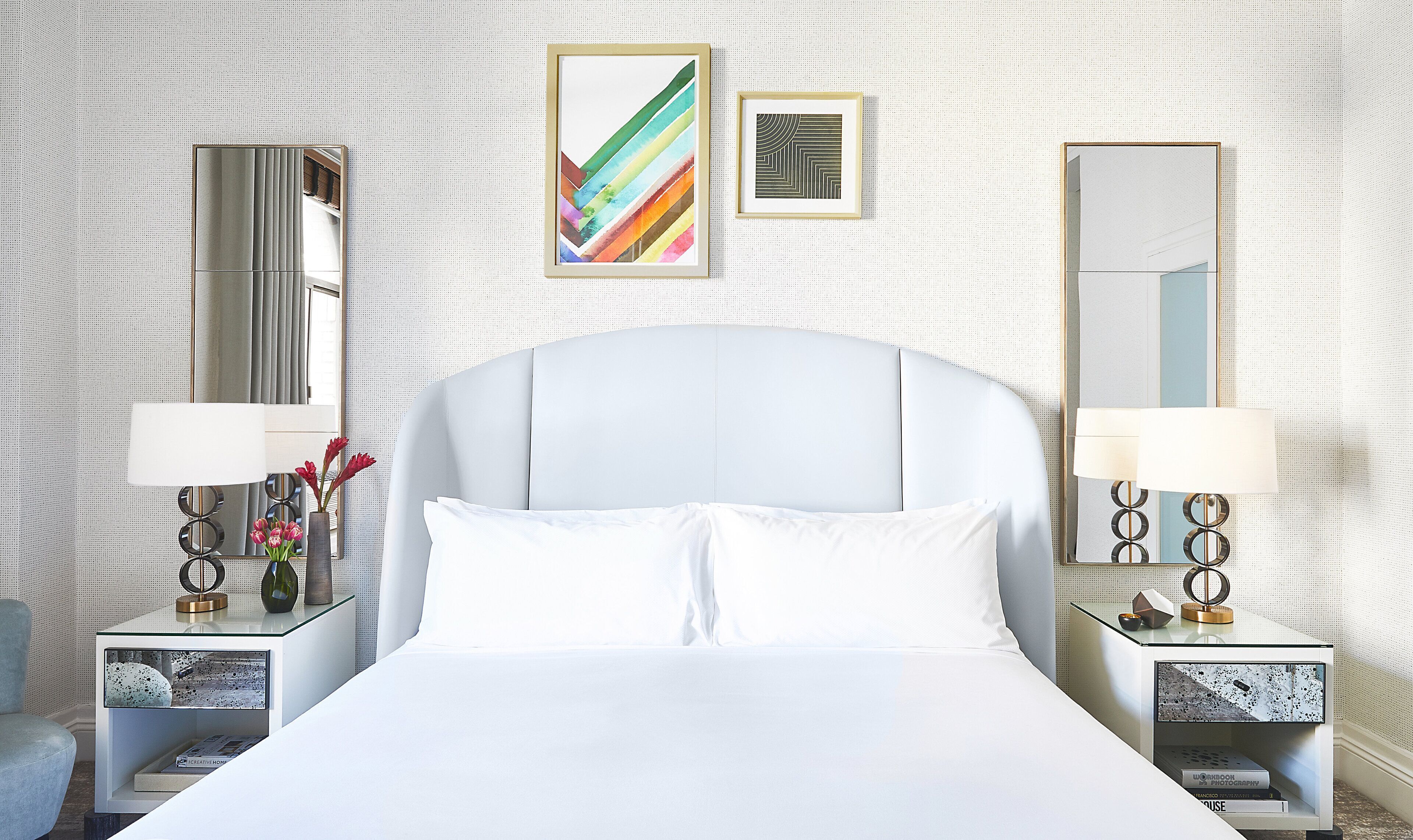 Literie de qualité, lit avec matelas à plateau-coussin