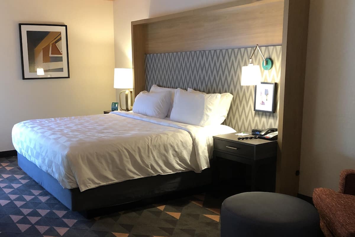 Premium bedding, pillowtop beds, desk, blackout drapes