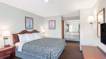 Escritorio, wifi gratis y ropa de cama