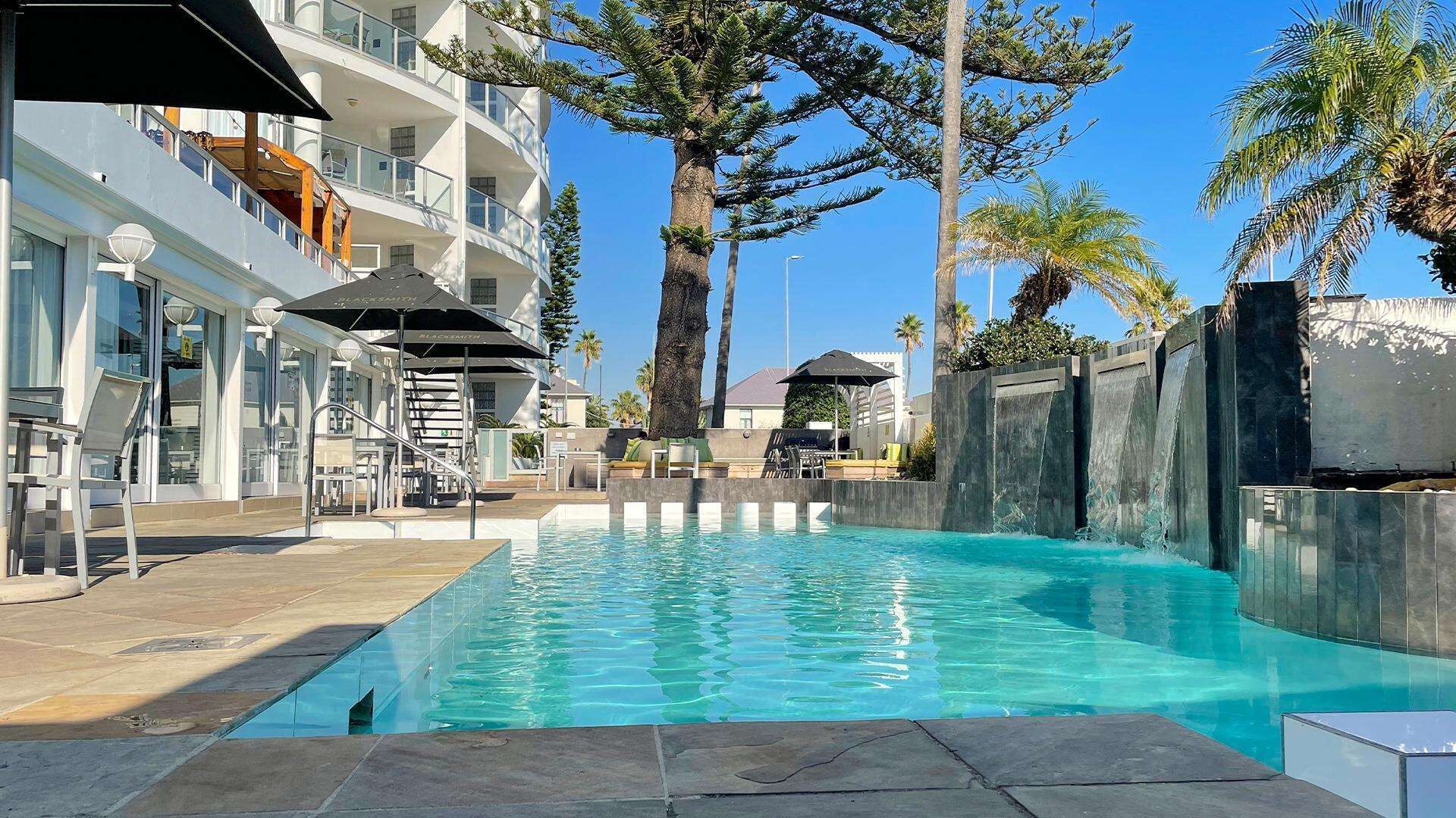 2 outdoor pools, pool umbrellas, pool loungers