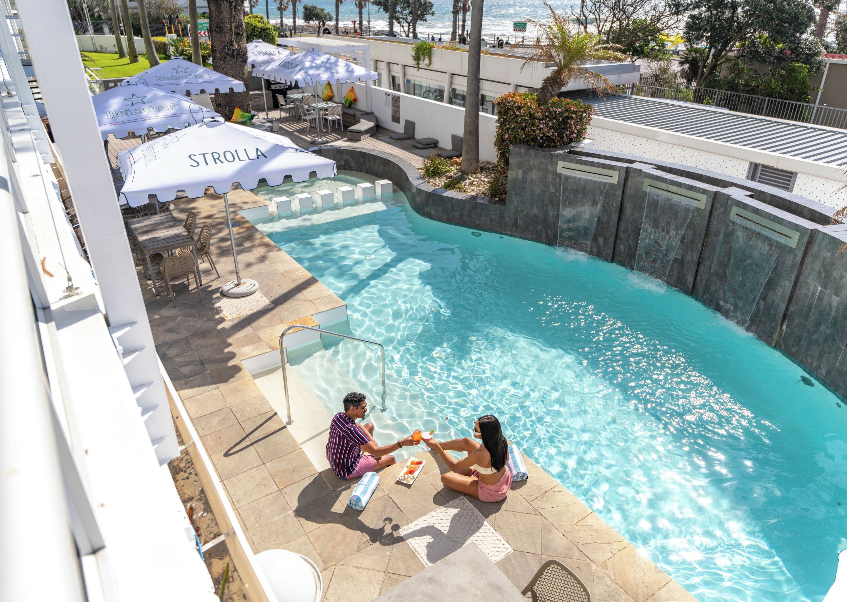 2 outdoor pools, pool umbrellas, sun loungers