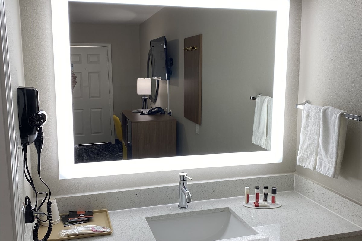 desk, blackout curtains, iron/ironing board, free cots/infant beds