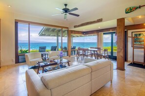 Villa, 1 Bedroom, 2 Bathrooms, Oceanfront (Bay 27G3 Gold) | Living area | 32-inch flat-screen TV with cable channels, TV - Kapalua Villas Maui (Lahaina)