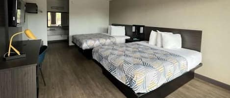 Standard Room, 2 Queen Beds, Non Smoking | Free WiFi, bed sheets