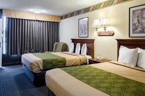 Standard Room, 2 Queen Beds, Non Smoking | Desk, blackout drapes, soundproofing, iron/ironing board - Rodeway Inn Vicksburg (Vicksburg)