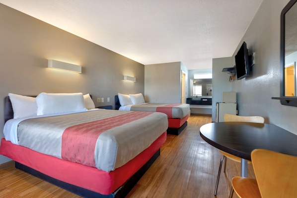 Blackout curtains, free WiFi, bed sheets