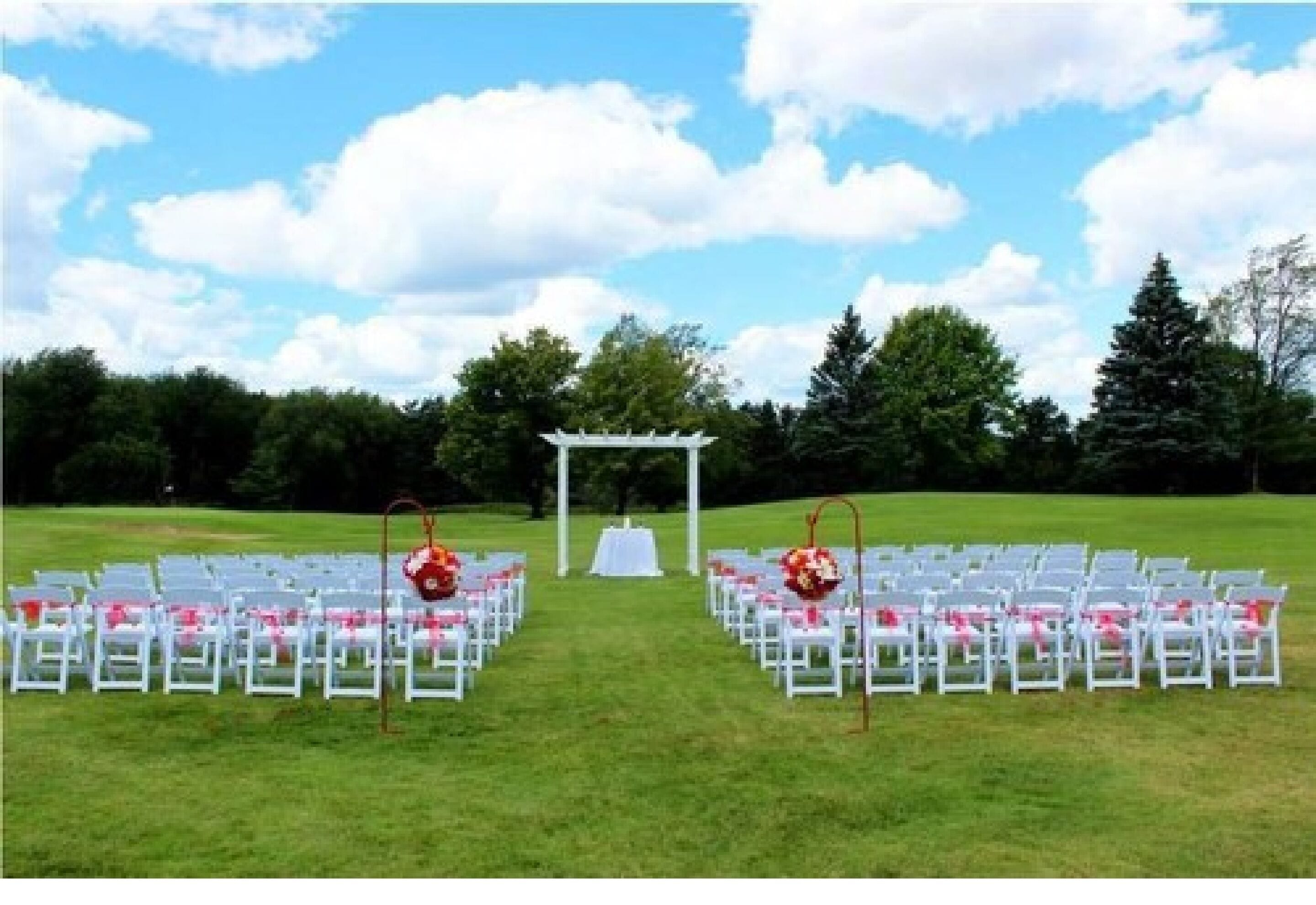 outdoor wedding area