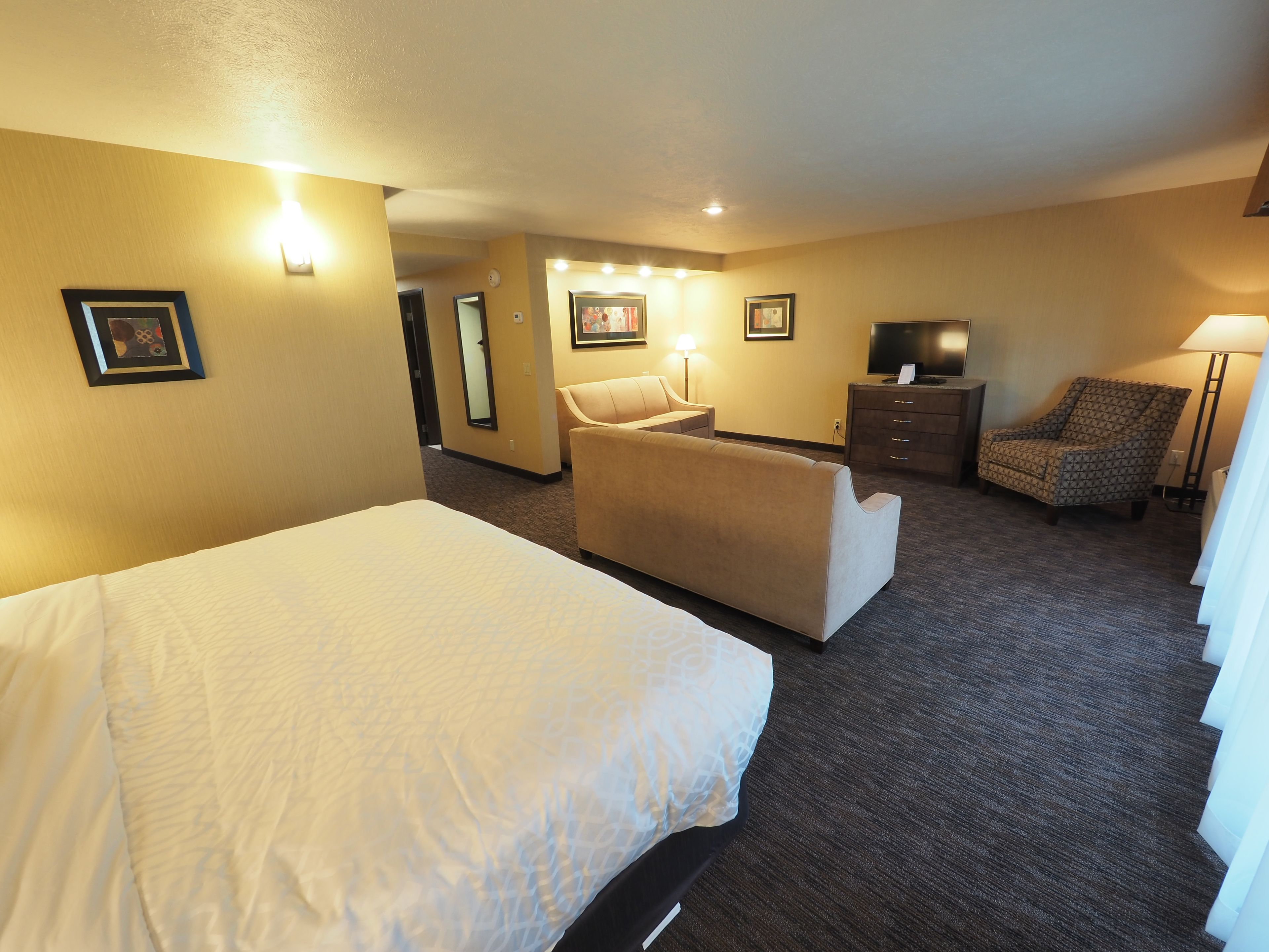 deluxe suite, 1 king bed with sofa bed | 1 bedroom, premium bedding, iron/ironing board, free cots/infant beds