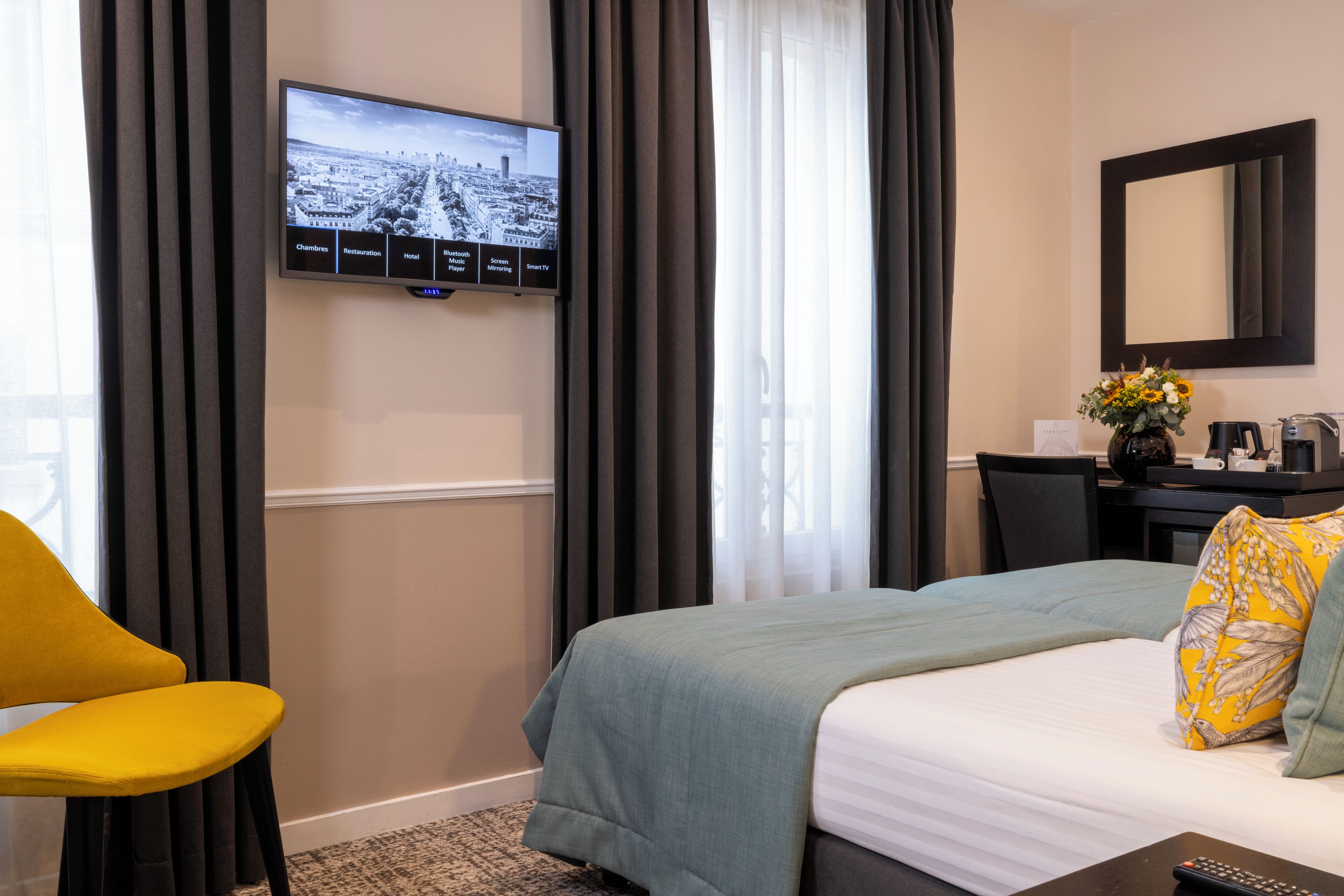 premium bedding, minibar, in-room safe, individually decorated