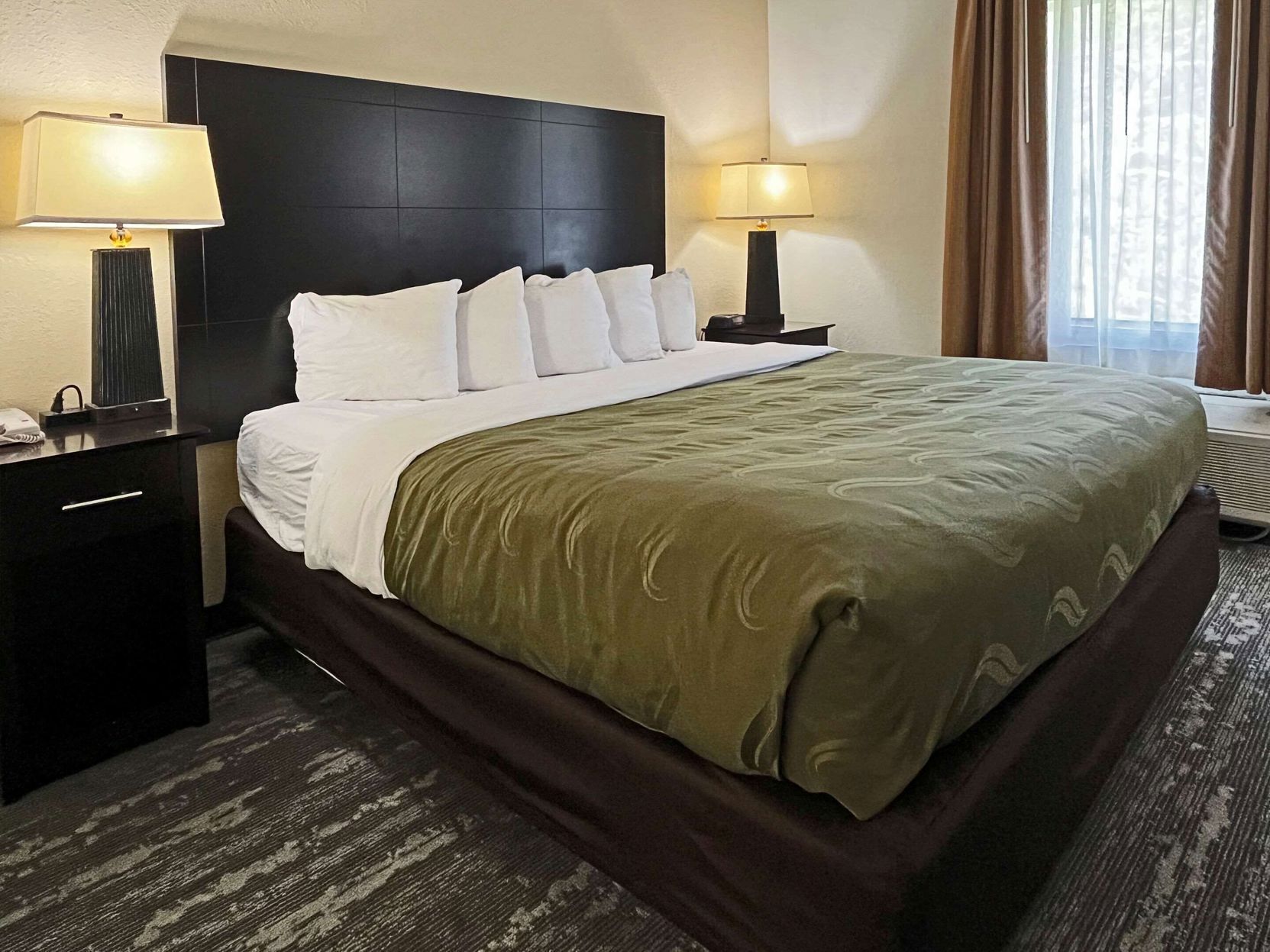 Blackout drapes, iron/ironing board, free cribs/infant beds, free WiFi