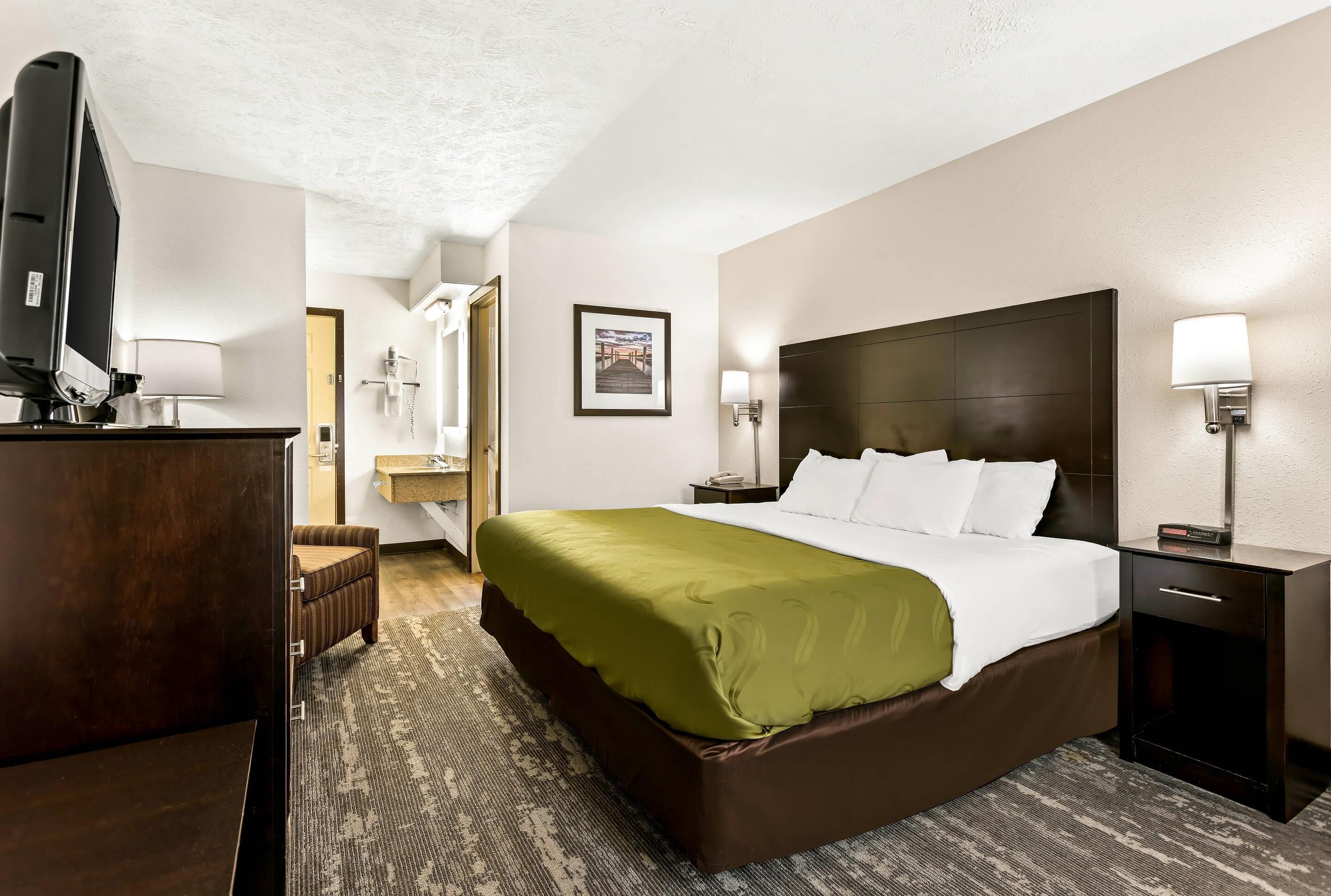 Blackout drapes, iron/ironing board, free cribs/infant beds, free WiFi