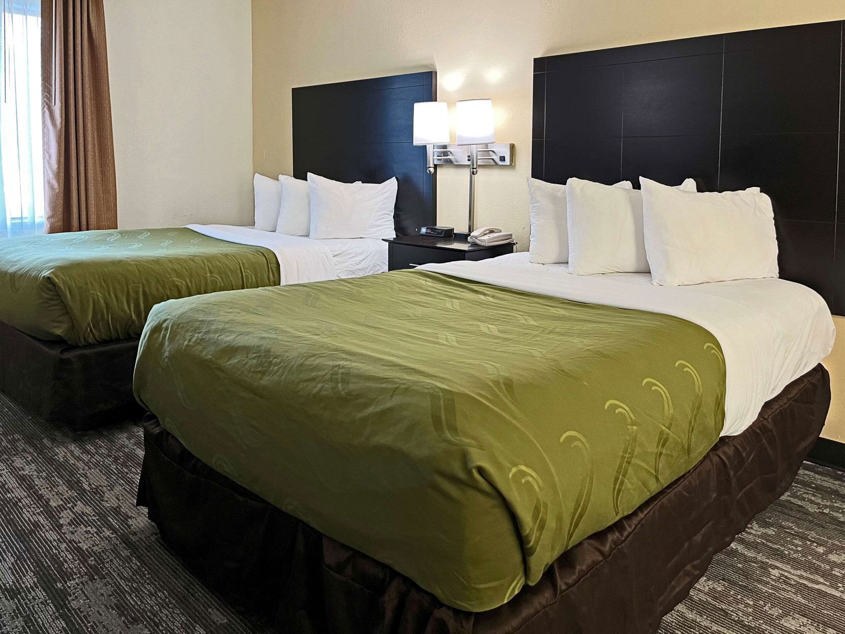 Blackout drapes, iron/ironing board, free cribs/infant beds, free WiFi