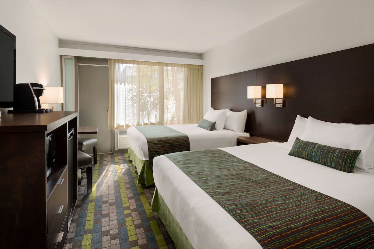 Desk, blackout curtains, iron/ironing board, free cots/infant beds