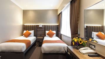 Standard Twin Room, 2 Single Beds | In-room safe, desk, laptop workspace, blackout curtains