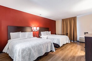 Blackout curtains, free cots/infant beds, rollaway beds, free WiFi
