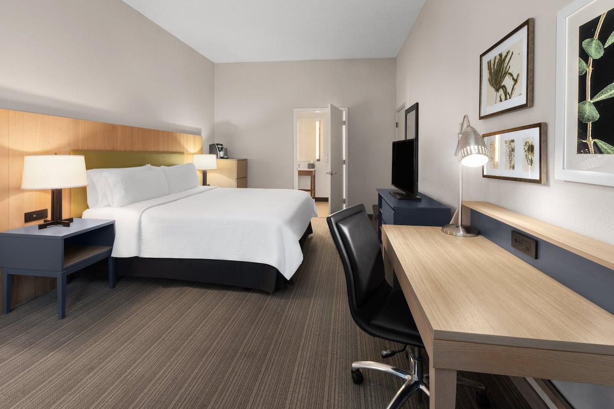 Standard Room, 1 Double Bed, Mobility Accessible (Accessible Tub) | 1 bedroom, premium bedding, desk, laptop workspace