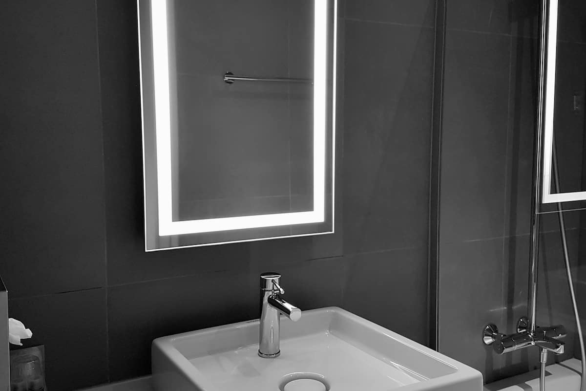 shower, eco-friendly toiletries, hair dryer, towels