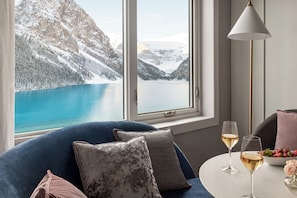 Deluxe Room, 2 Queen Beds | Premium bedding, in-room safe, desk, blackout drapes - Fairmont Chateau Lake Louise (Lake Louise)