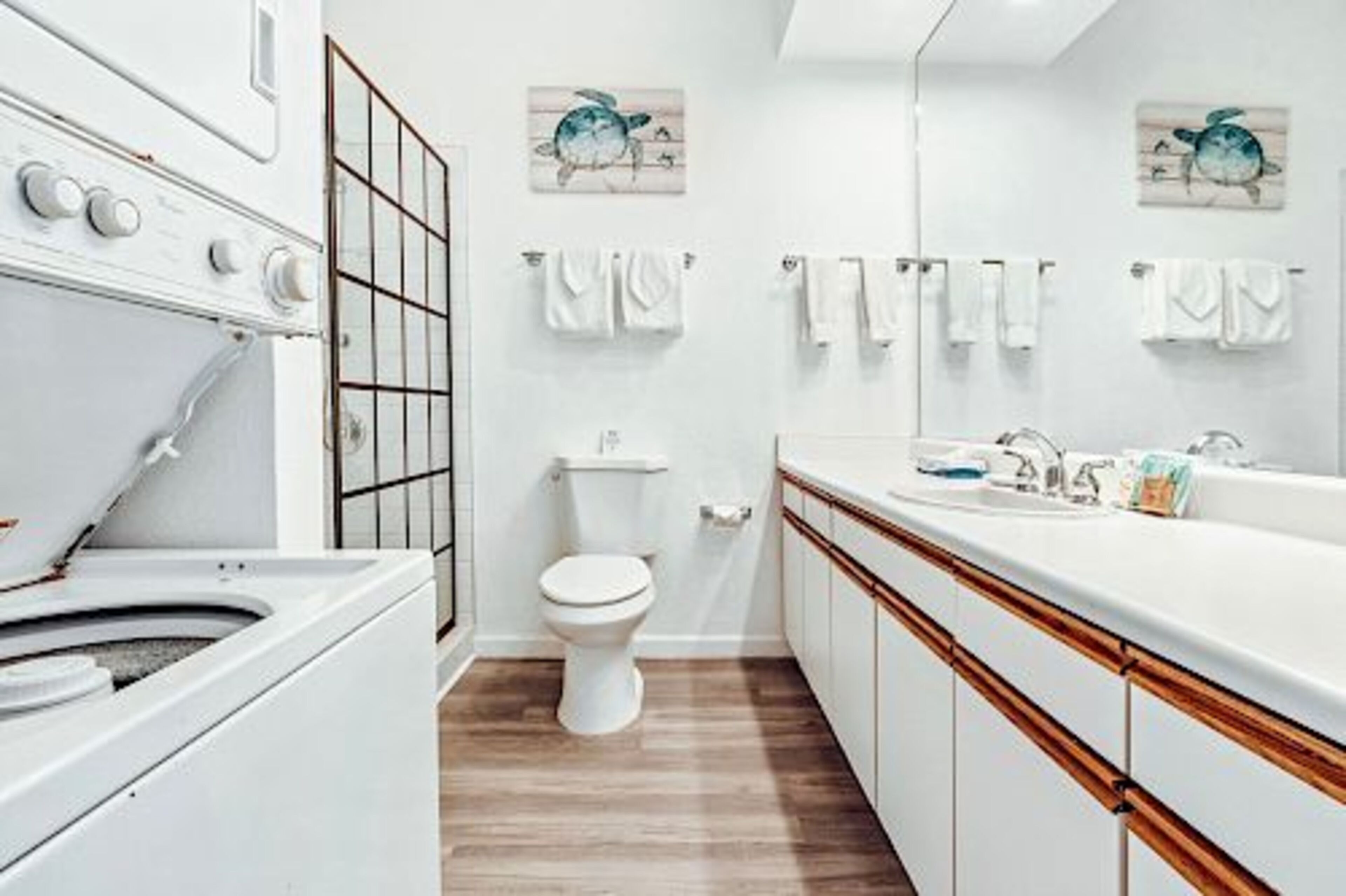 淋浴/浴缸二合一、免費盥洗用品、吹風機、毛巾