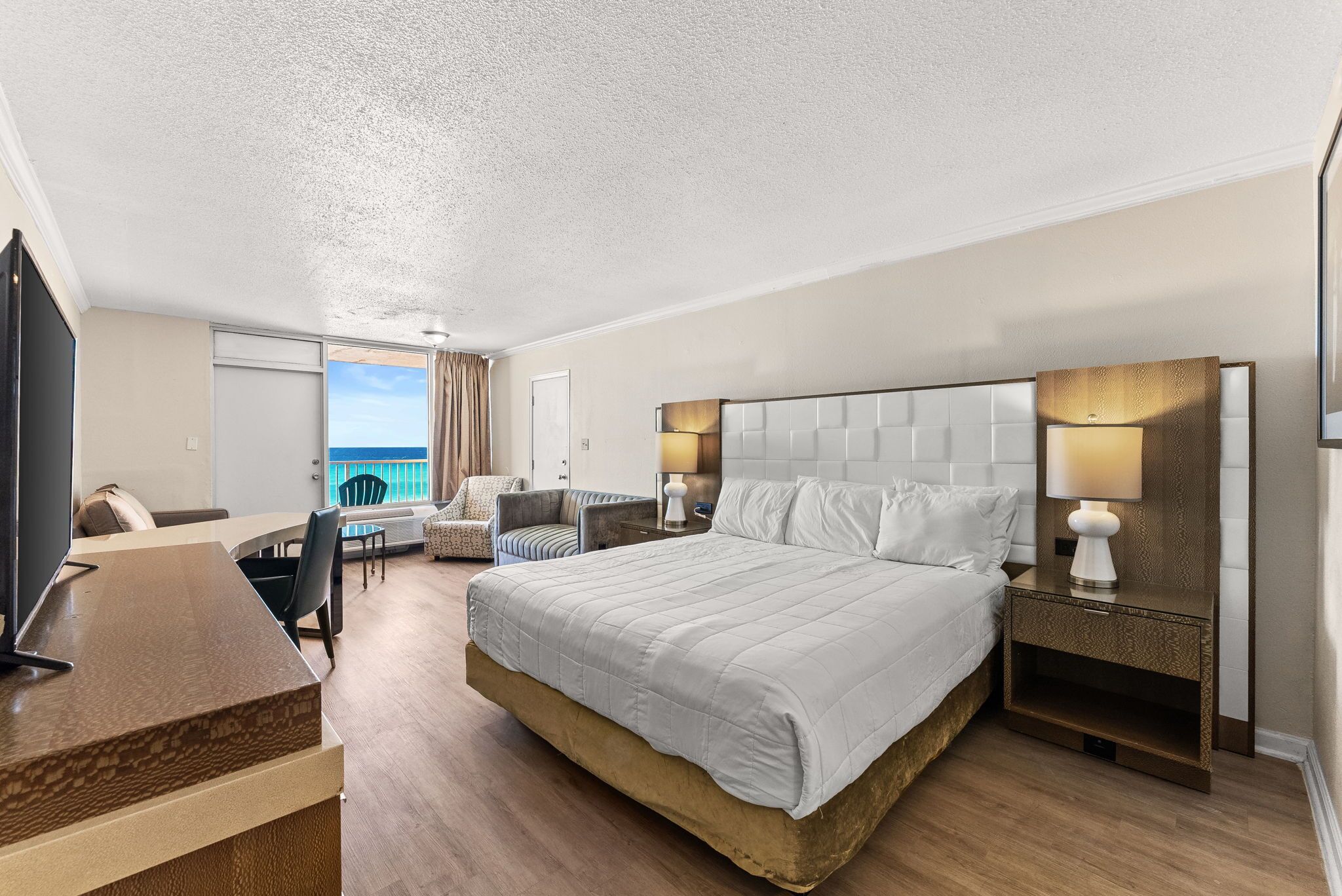 华丽单人房, 1 张特大床和 1 张沙发床, 海洋景观 | 免费 WiFi、床单