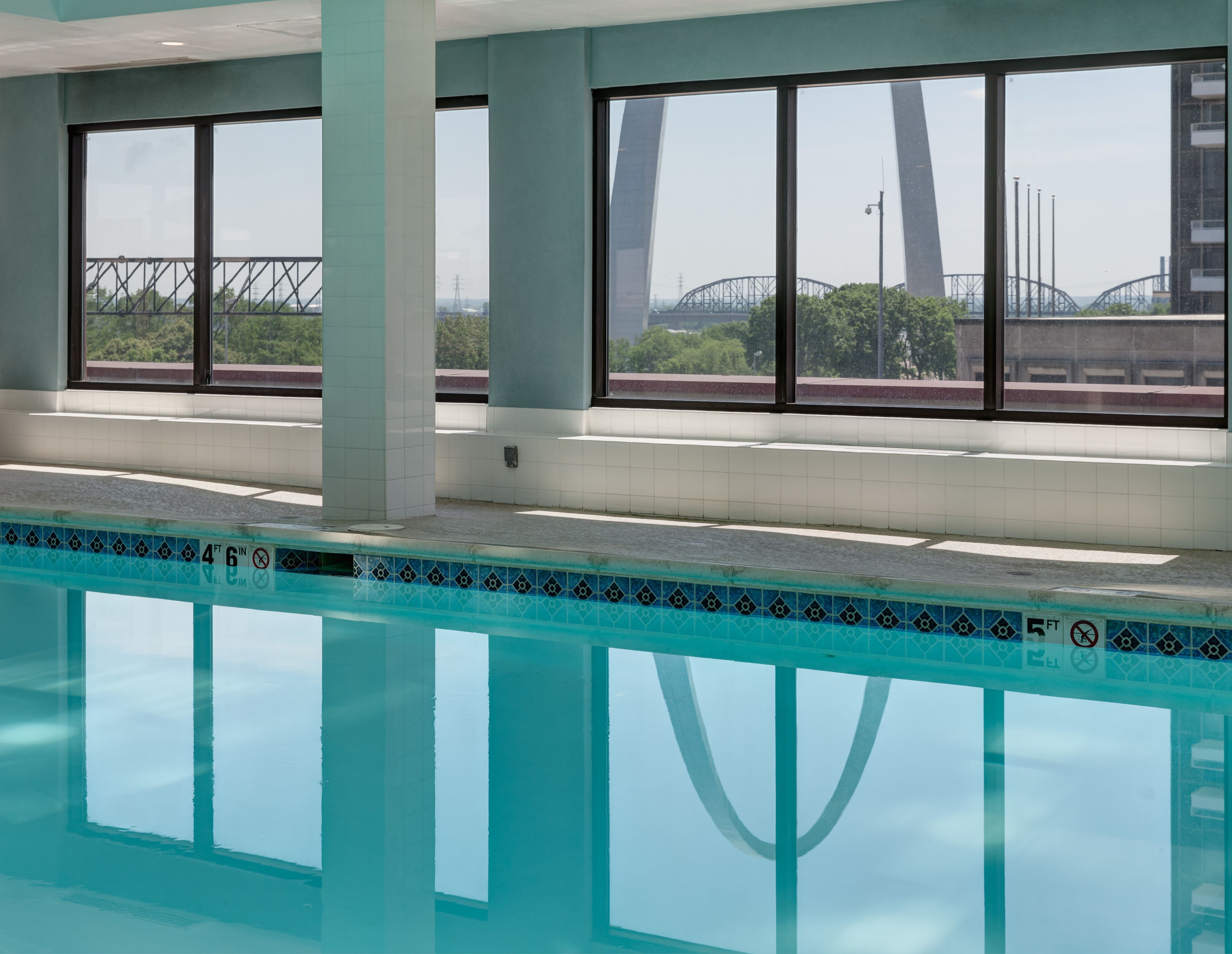 indoor pool, open 6:00 am to 10:00 pm, pool loungers