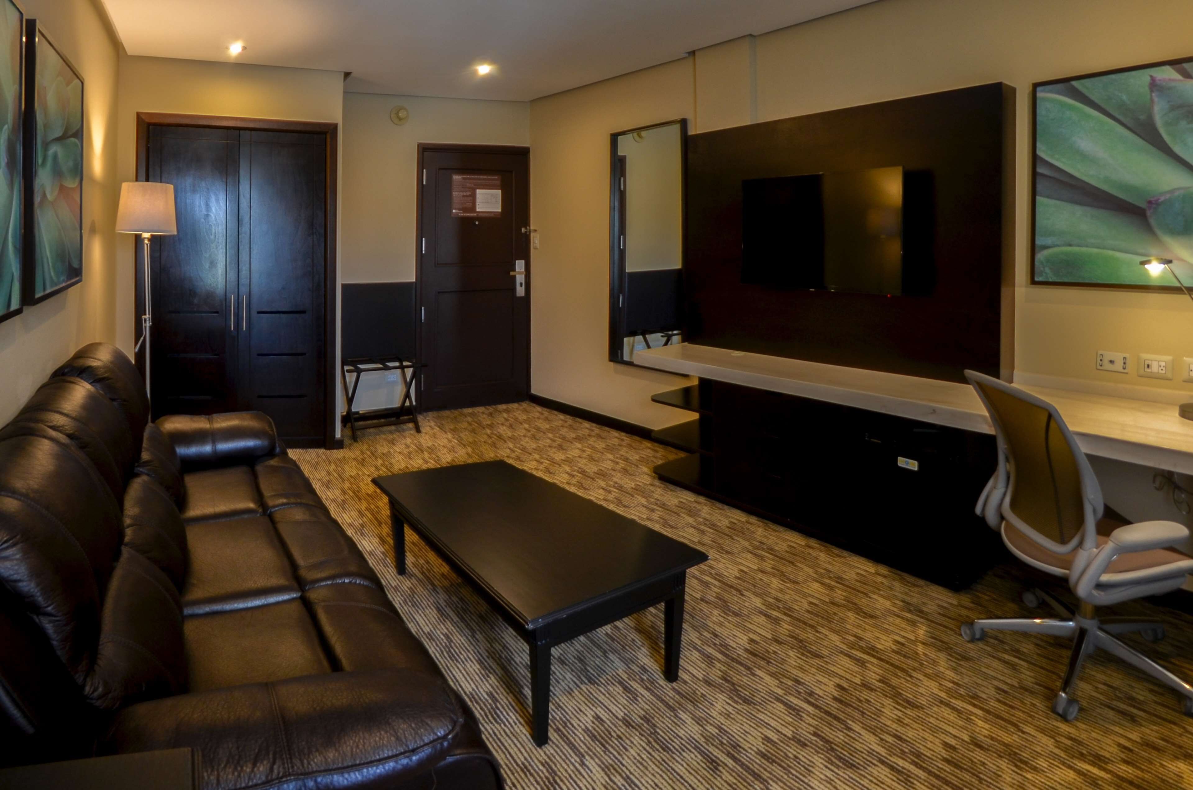 junior suite, 1 king bed | living area | lcd tv