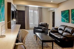 Junior Suite, 1 King Bed, City View | Living area