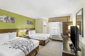 Standard Room, 2 Double Beds, Non Smoking | 1 bedroom, desk, laptop workspace, iron/ironing board