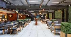 Outdoor banquet area