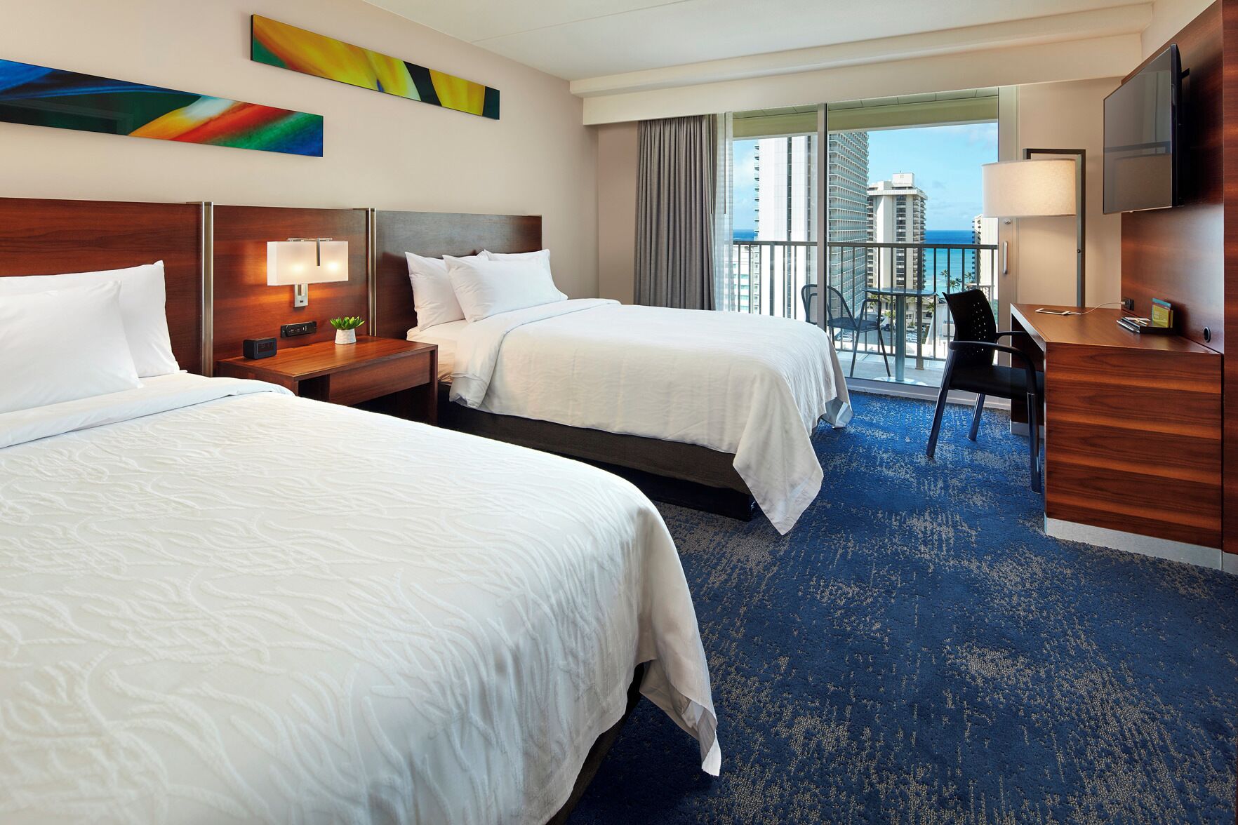 Premium bedding, in-room safe, blackout drapes, soundproofing