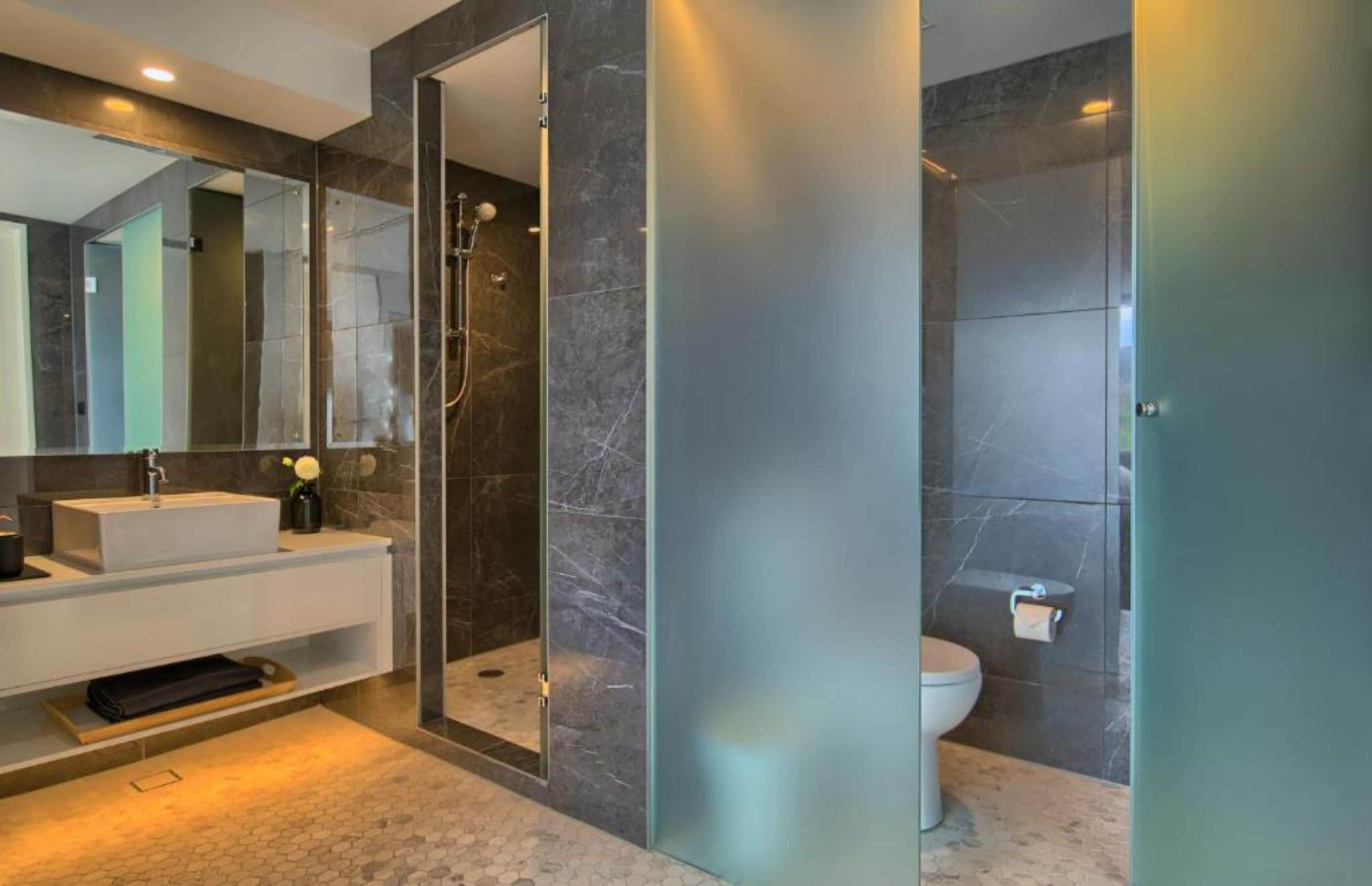 crown suite | bathroom | designer toiletries, hair dryer, towels, soap