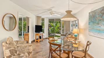 In-room safe, iron/ironing board, free cribs/infant beds, free WiFi