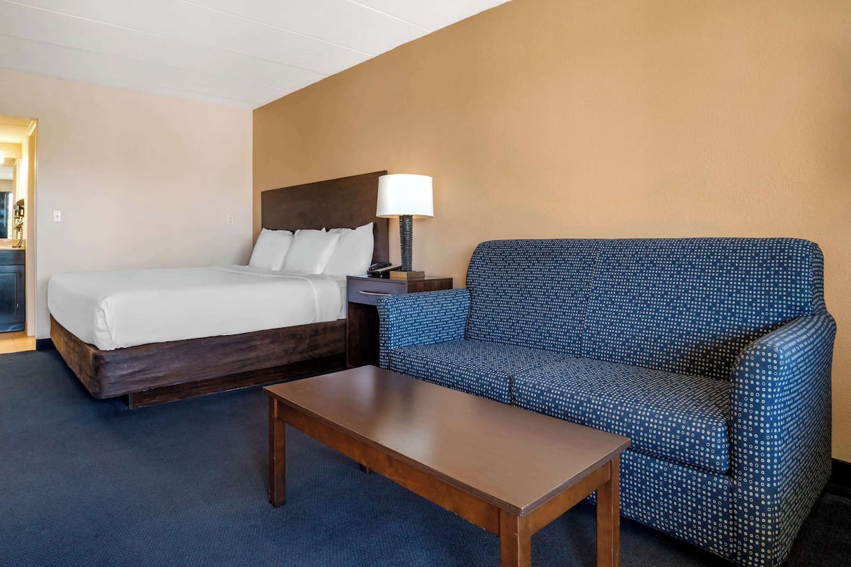 Room, 1 King Bed with Sofa bed, Smoking | Desk, free cribs/infant beds, rollaway beds, free WiFi
