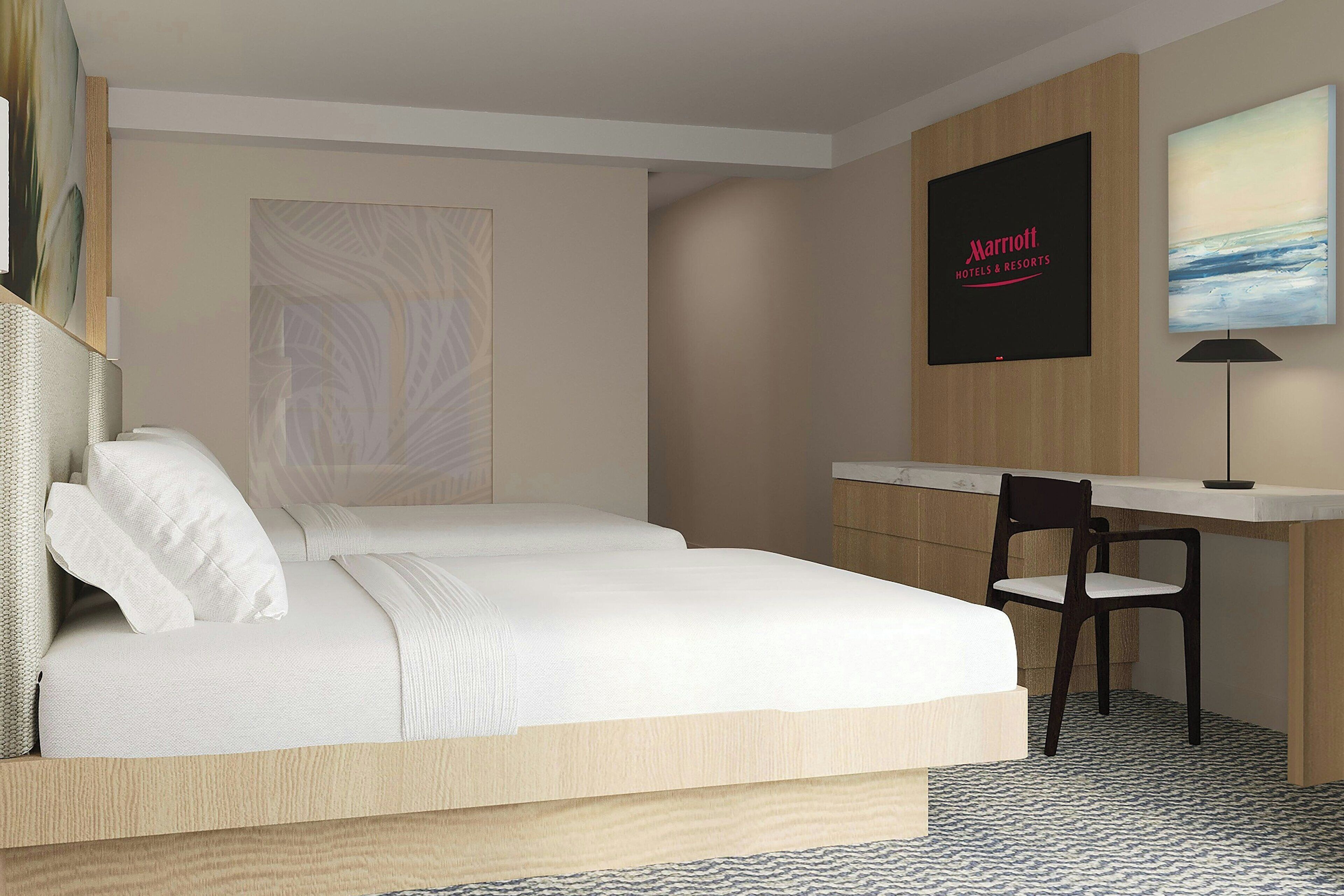 Resort Room 2 Double Beds, Balcony | Premium bedding, in-room safe, desk, iron/ironing board