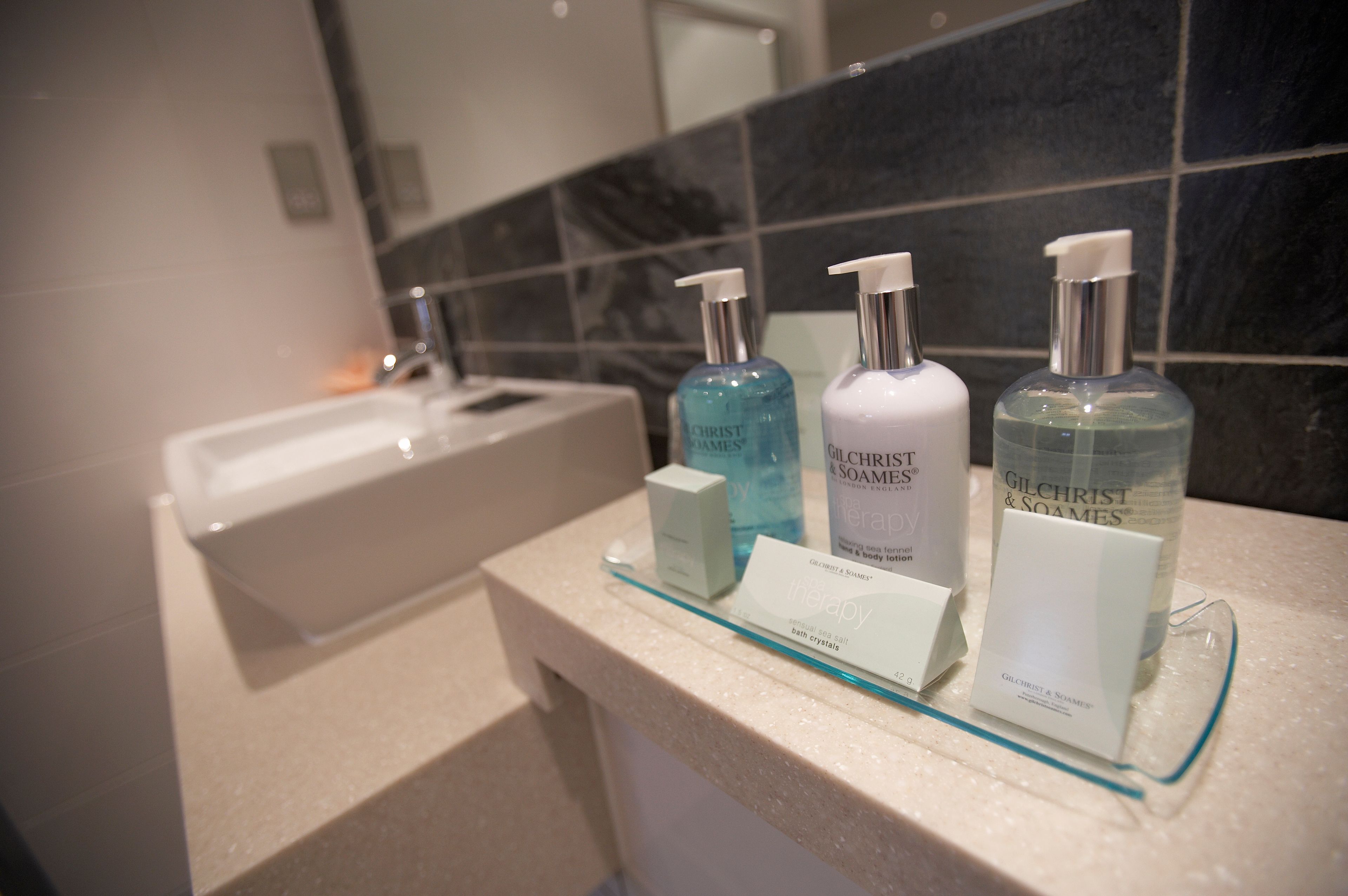 free toiletries, hair dryer, towels, soap