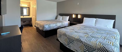 Blackout drapes, iron/ironing board, free WiFi, bed sheets