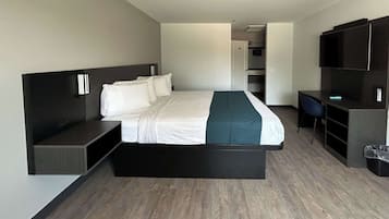 Blackout curtains, iron/ironing board, free WiFi, bed sheets