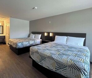 Blackout curtains, iron/ironing board, free WiFi, bed sheets